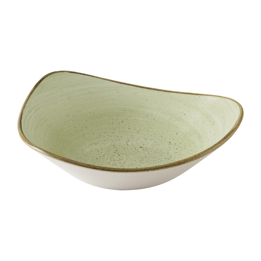 Churchill Stonecast Raw Green Lotus Bowls 177mm (12 Pack)