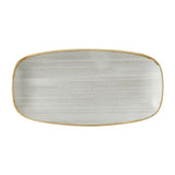 Churchill Stonecast Raw Grey Chefs Oblong Plates 280 x 152mm (12 Pack)