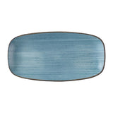 Churchill Stonecast Raw Teal Chefs Oblong Plates 280 x 152mm (12 Pack)
