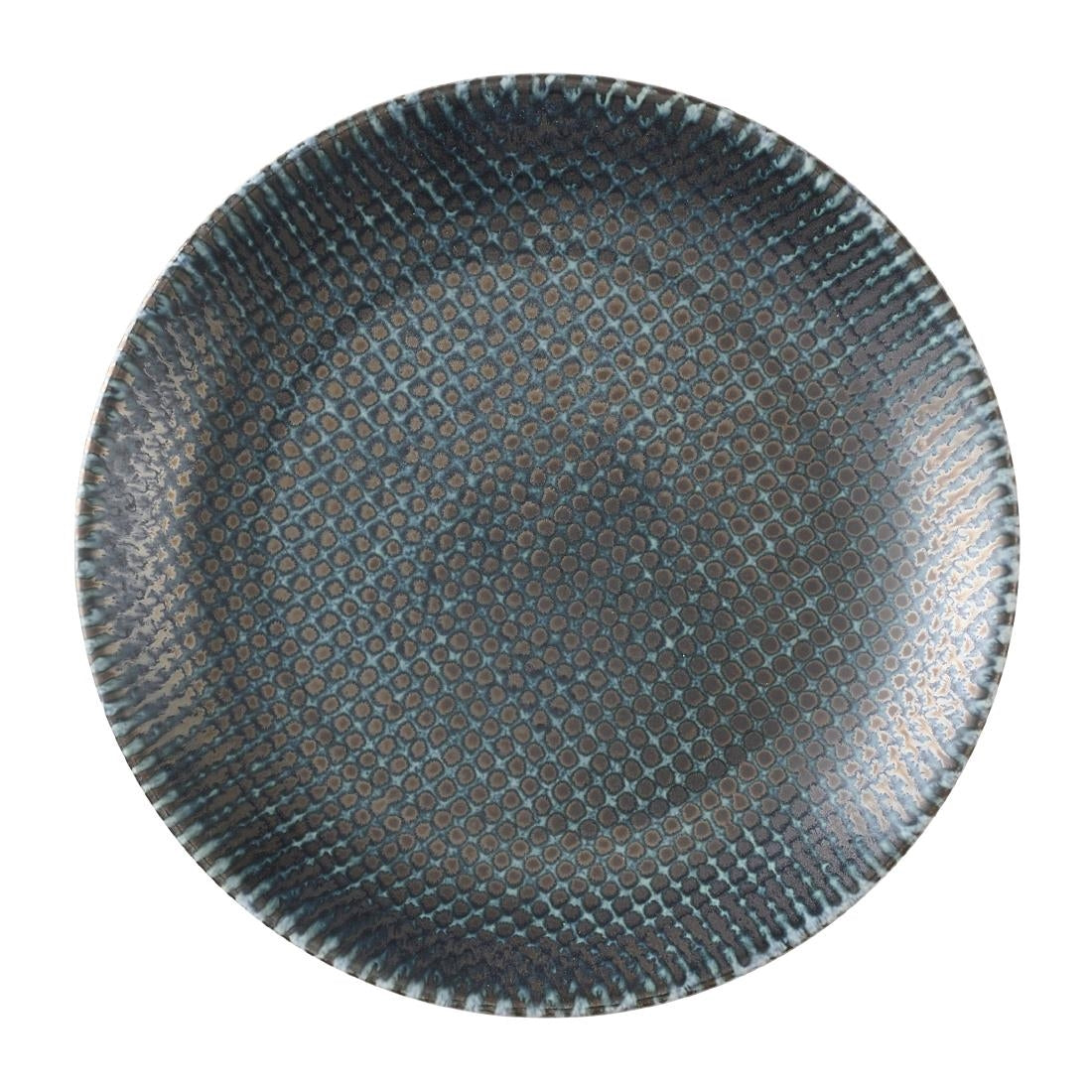 Churchill Studio Prints Astro Metallic Blue Evolve Coupe Plates 165mm (12 Pack)