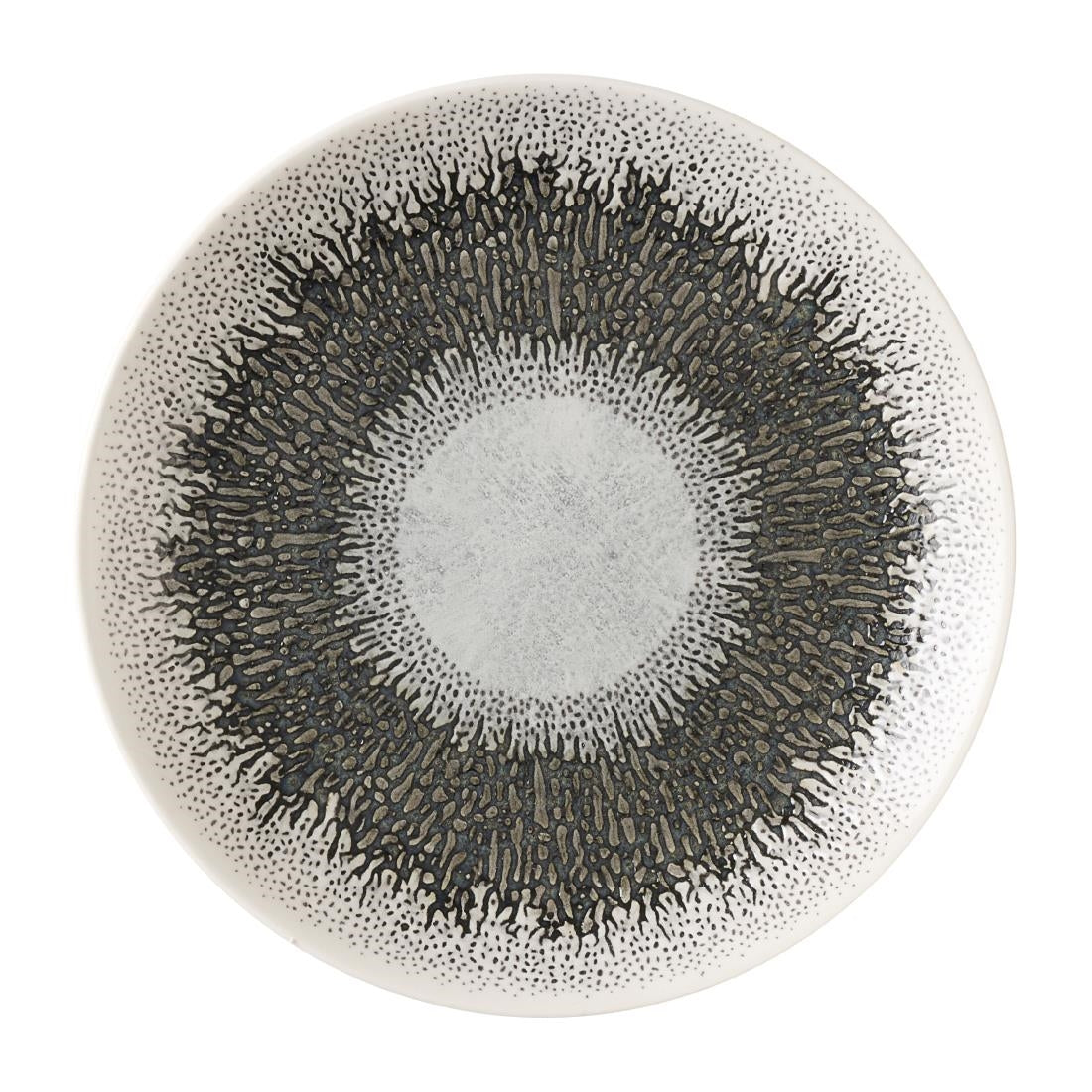 Churchill Studio Prints Fusion Black Coupe Plates 165mm (12 Pack)