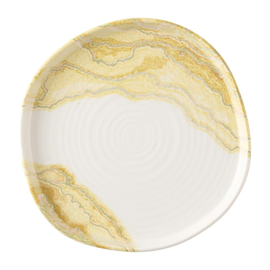 Churchill Tide Gold Organic Walled Plates 255mm (6 Pack)