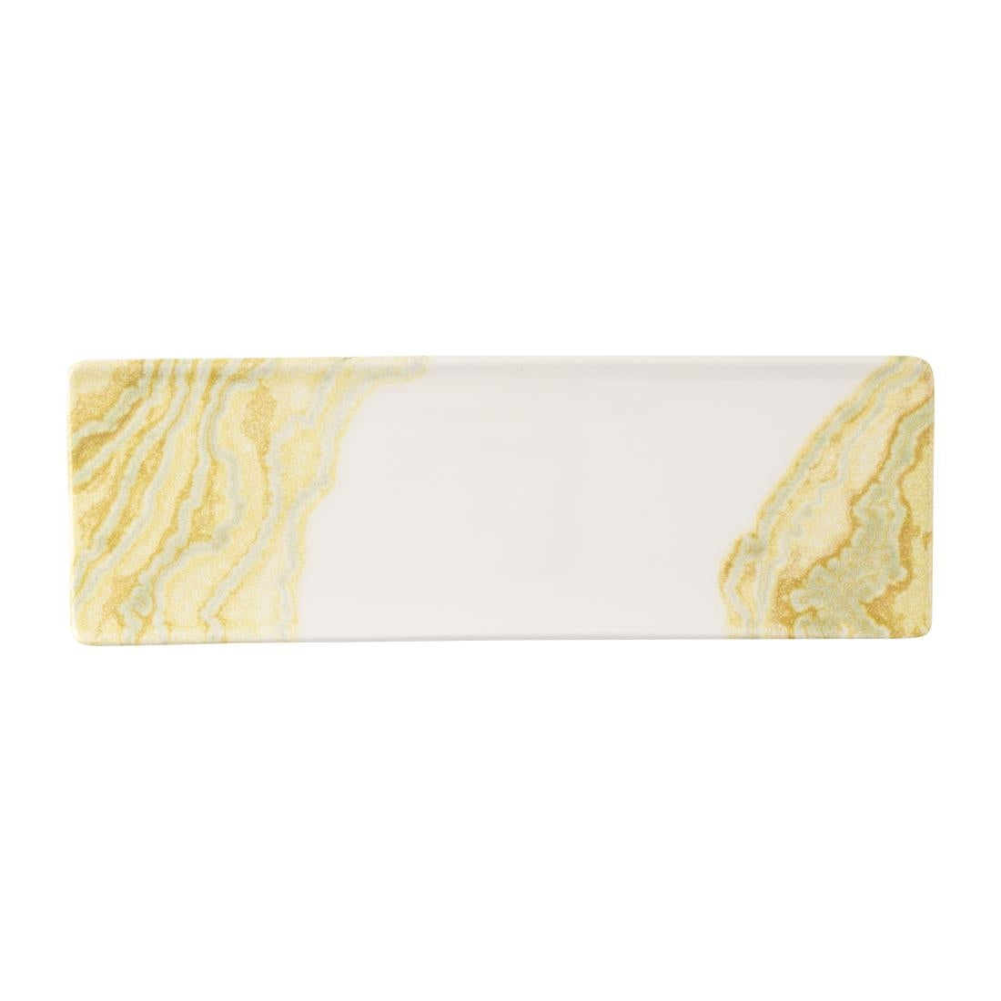 Churchill Tide Gold Oblong Plates 330 x 110mm (6 Pack)