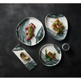 Churchill Tide Black Organic Walled Plates 255mm (6 Pack)