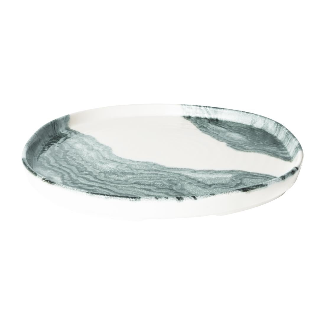 Churchill Tide Black Organic Walled Plates 203mm (6 Pack)