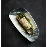 Churchill Tide Black Chefs Geo Plates 330 x 178mm (6 Pack)