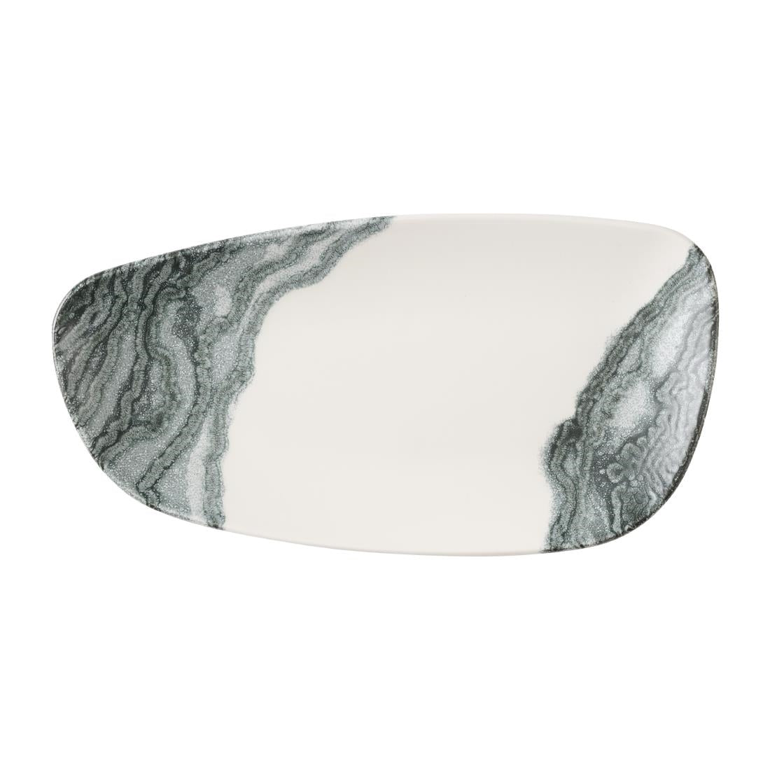 Churchill Tide Black Chefs Geo Plates 330 x 178mm (6 Pack)