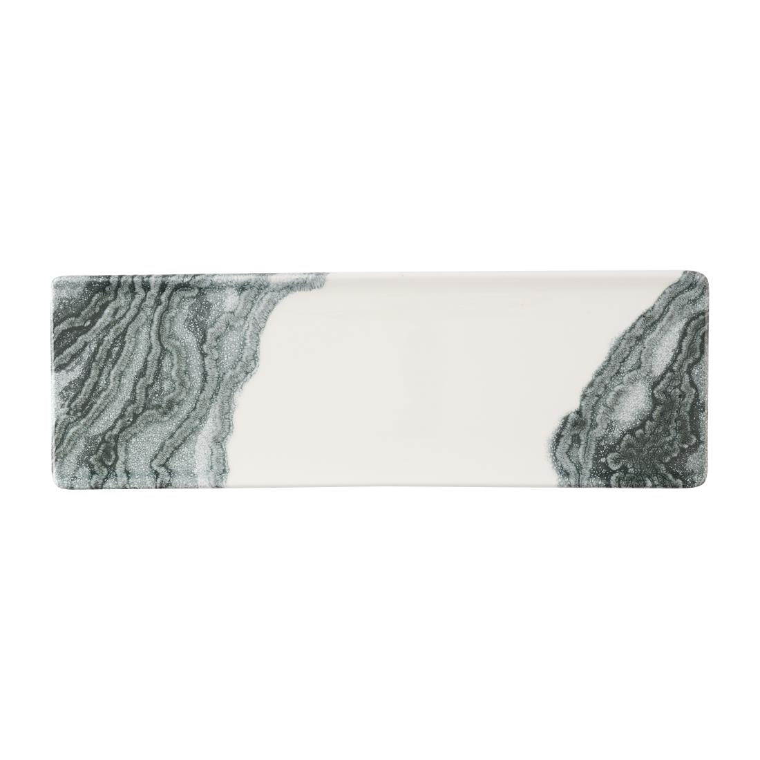 Churchill Tide Black Oblong Plates 330 x 110mm (6 Pack)