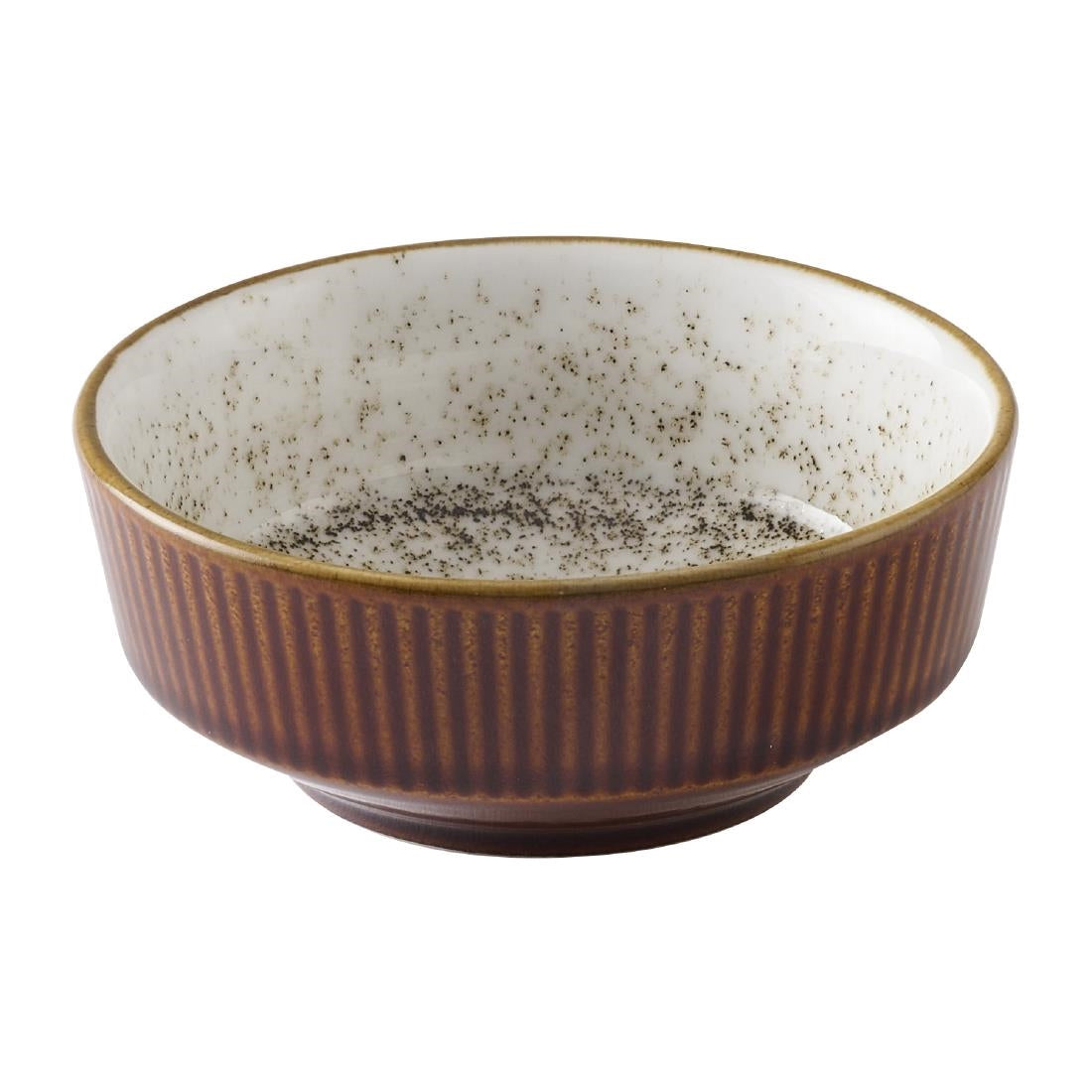 Churchill Nourish Cinnamon Brown Barley White Kochi Shallow Bowls 266ml (12 Pack)
