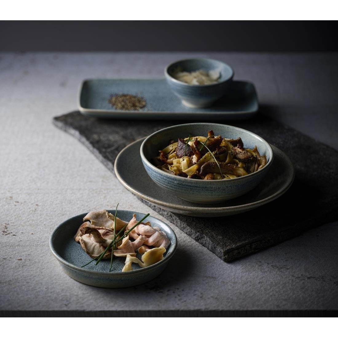 Dudson Evo Azure Rice Bowls Blue 101mm (6 Pack)