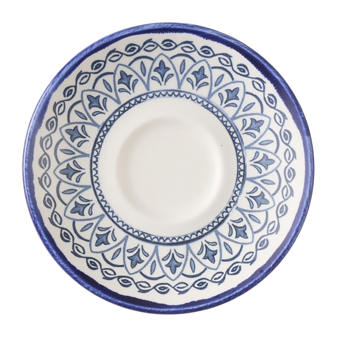 Dudson Harvest Moresque Espresso Saucers Blue 115mm (12 Pack)