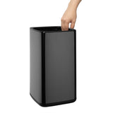 Bolero Square Waste Bin Titanium Black 7Ltr