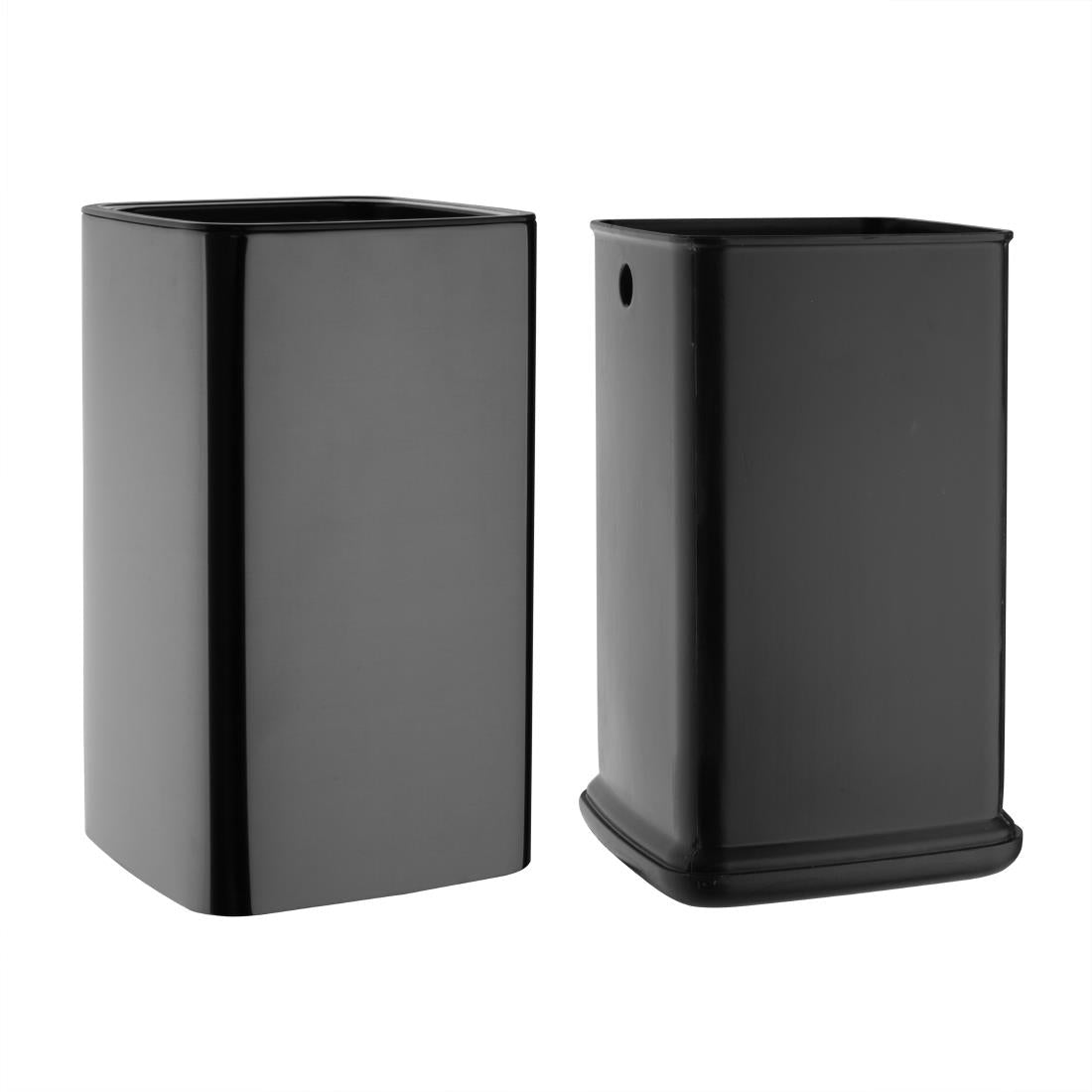 Bolero Square Waste Bin Titanium Black 10Ltr