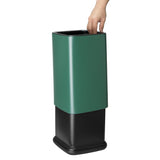 Bolero Square Waste Bin Green 10Ltr