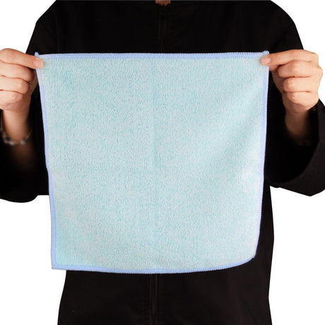 Jantex Microfibre Cloths Blue 400x400mm (5 Pack)