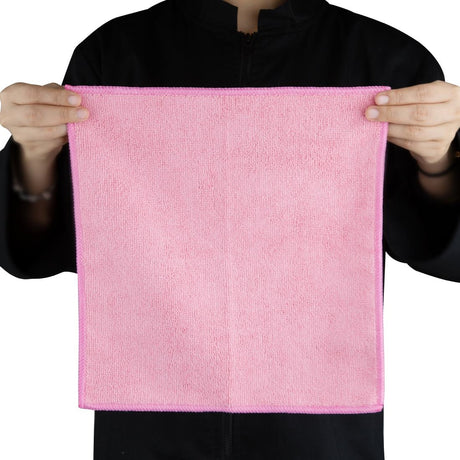 Jantex Microfibre Cloths Pink (5 Pack)