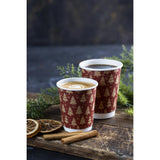 Fiesta Recyclable Christmas Double Wall Hot Cups 8oz (500 Pack)