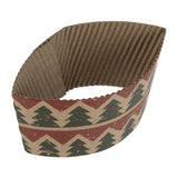Fiesta Recyclable Christmas Cup Sleeves for 8oz Hot Cups (100 Pack)