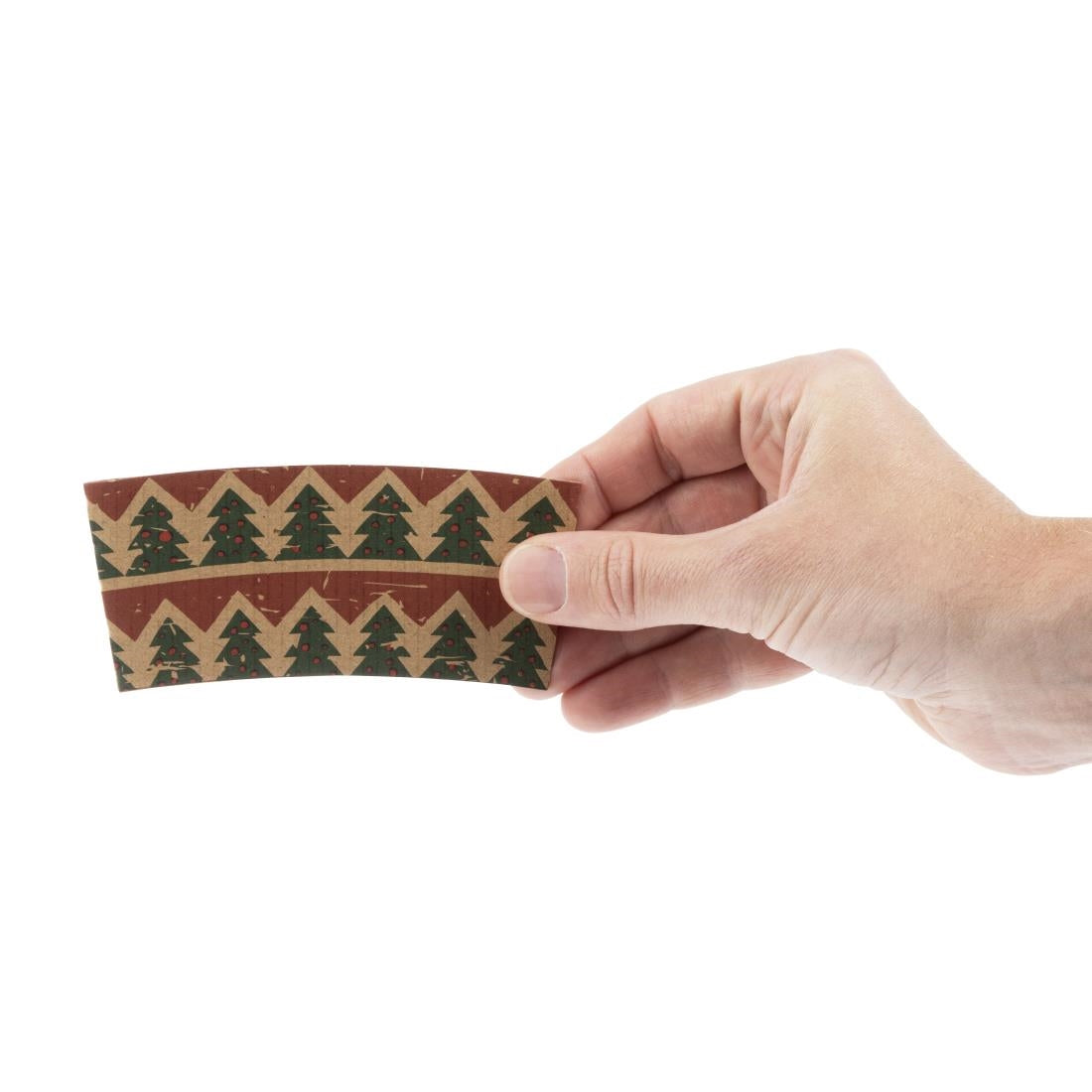 Fiesta Recyclable Christmas Cup Sleeves for 8oz Hot Cups (100 Pack)