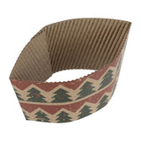 Fiesta Recyclable Christmas Cup Sleeves for 12oz Hot Cups (100 Pack)