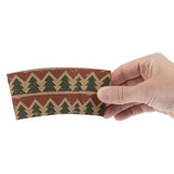Fiesta Recyclable Christmas Cup Sleeves for 12oz Hot Cups (100 Pack)