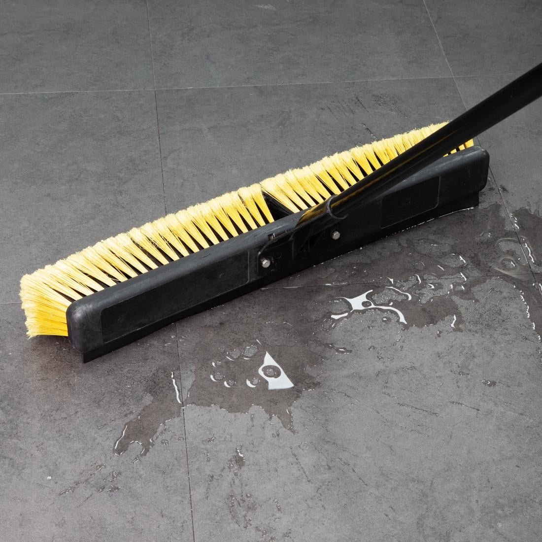 Jantex Heavy Duty Broom & Handle Set with Squeegee 24"
