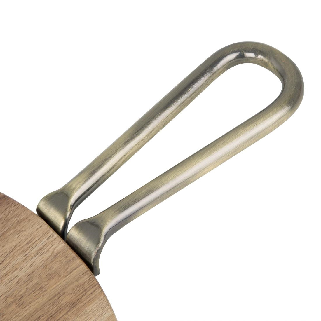 Olympia Round Paddle Board Acacia Wood Metal Handle 505x356mm