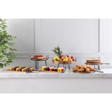 Olympia Round Tray Acacia Wood with Metal Handles 440x405x100mm