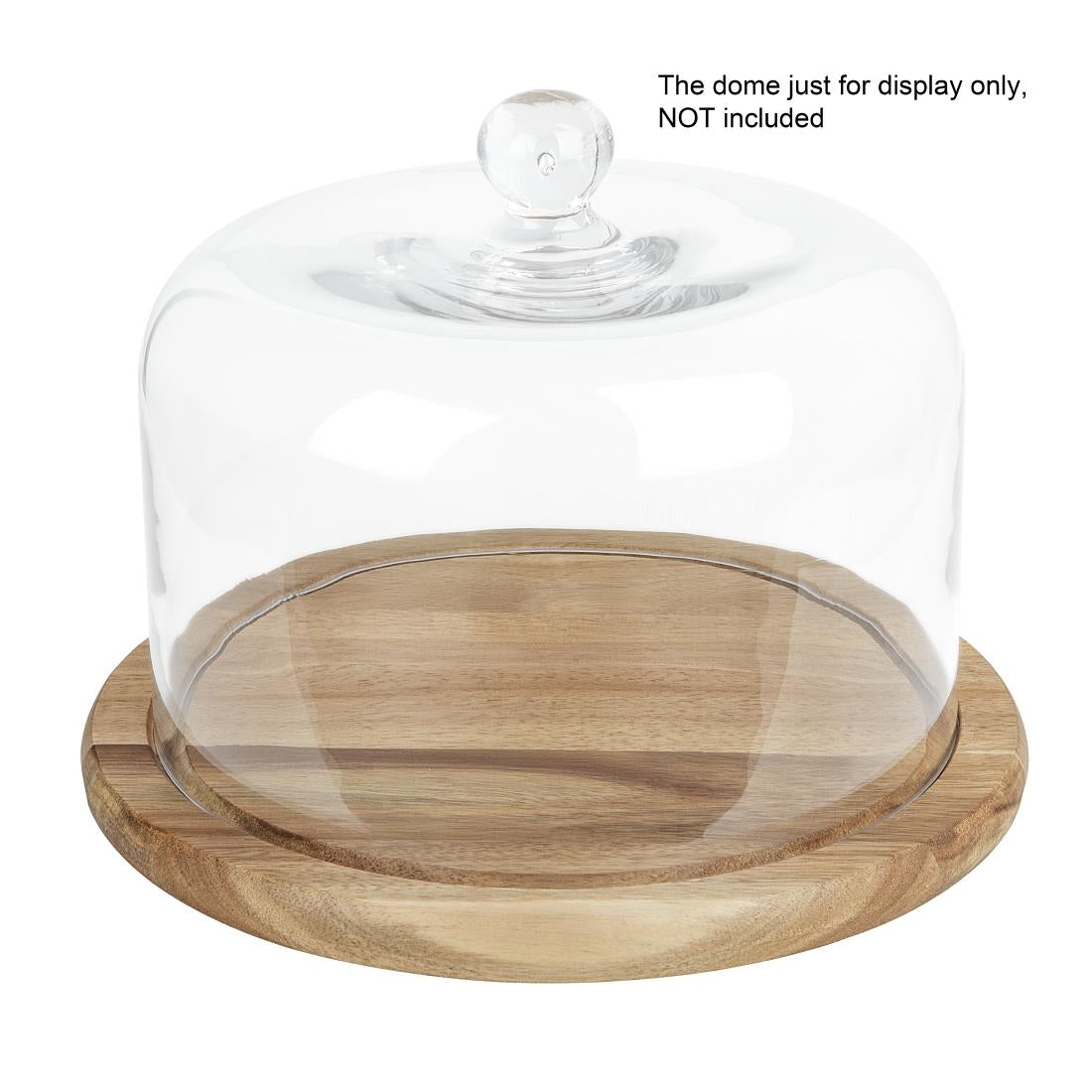 Olympia Round Acacia Wood Board for HW799 240mm Dome