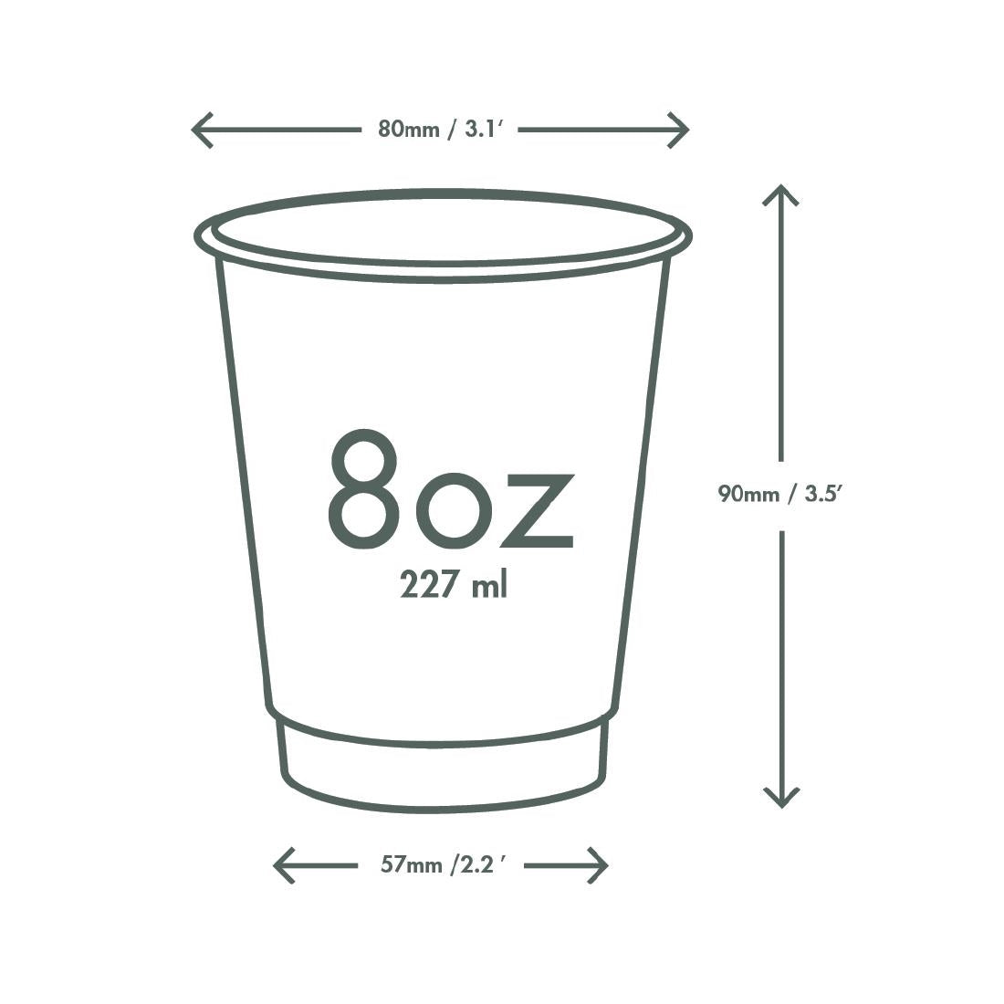 Vegware Christmas Double Wall Hot Cup 79-Series 8oz (500 pack)