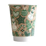 Vegware Christmas Double Wall Hot Cup 89-Series 12oz (500 pack)