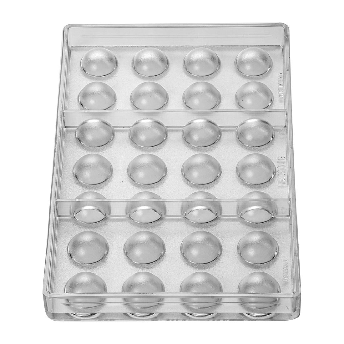 Pavoni 25x12mm Hemisphere Mould 275x175mm