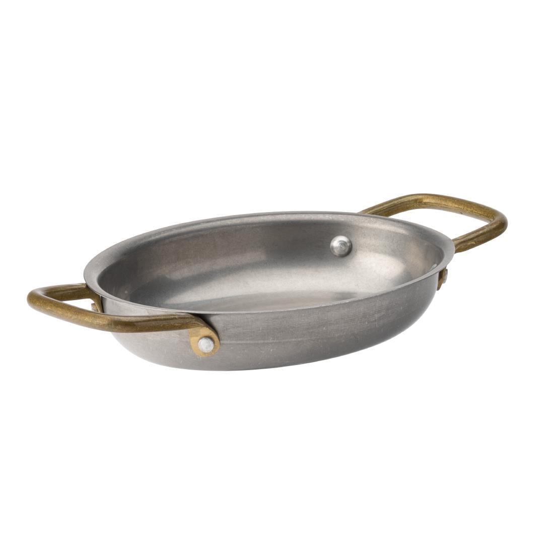 Utopia Vintage Steel Oval Dishes 165 x 125mm (6 Pack)