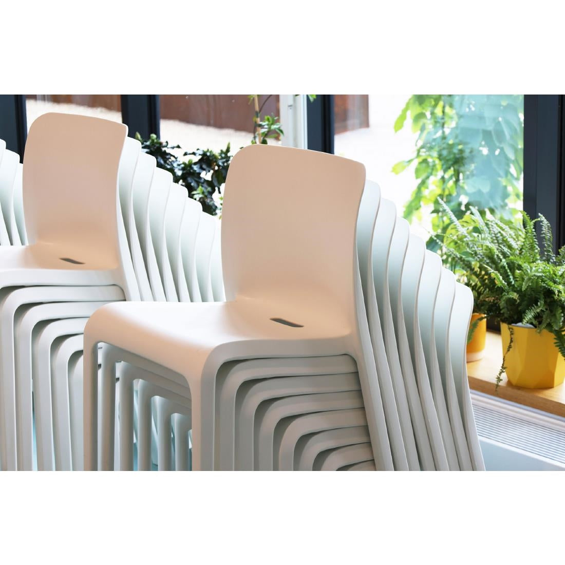 Origin POP Chair Traffic White 480x500x790mm (2 Pack)