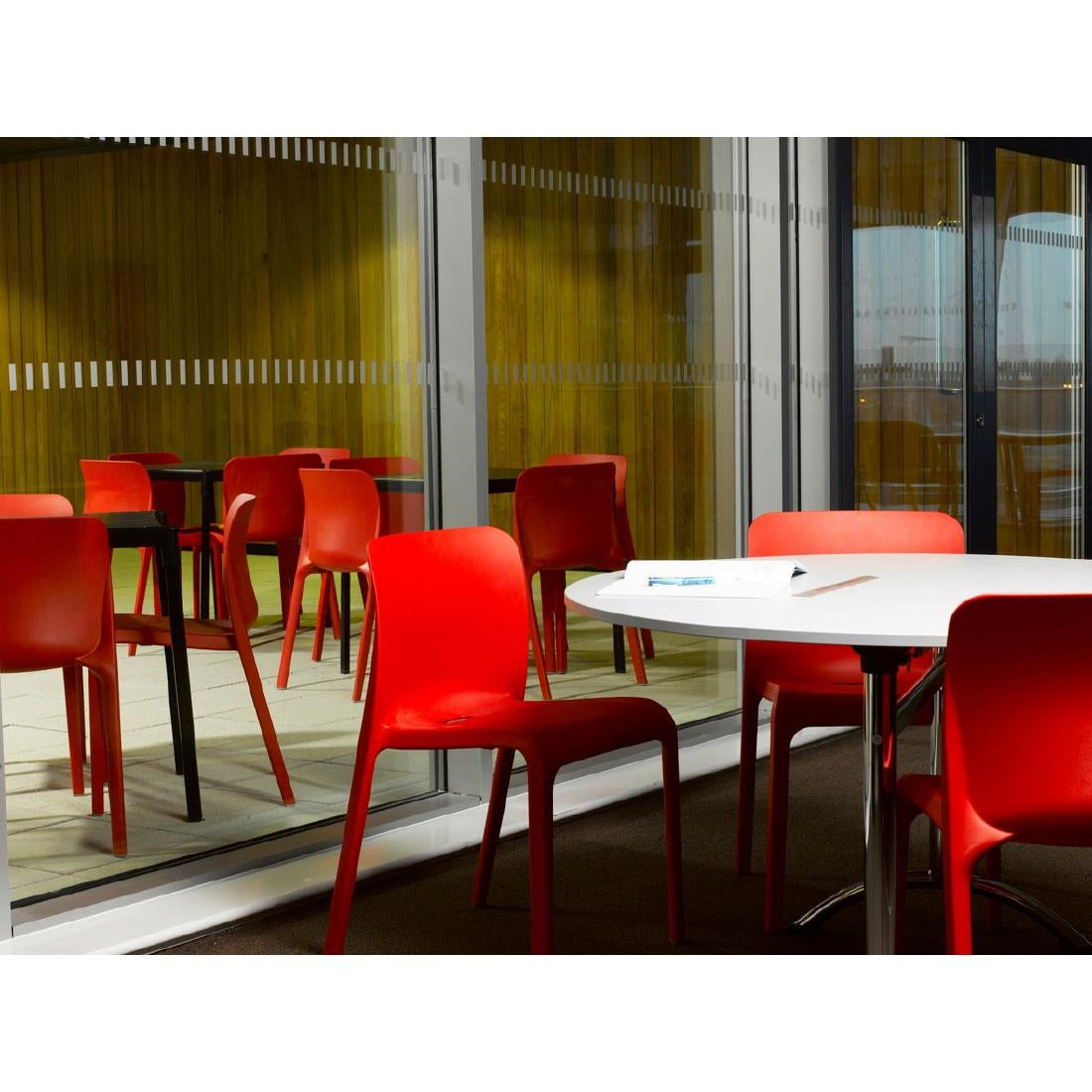 Origin POP Chair Pure Red 480x500x790mm (2 Pack)
