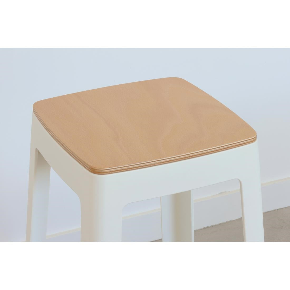 Origin Base Stool Traffic White 400x400x440mm (2 Pack)