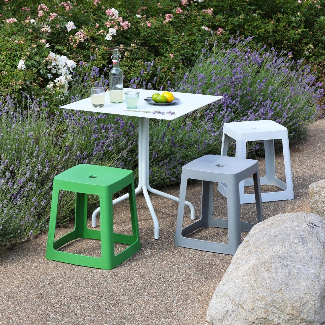 Origin Base Stool May Green 400x400x440mm (2 Pack)