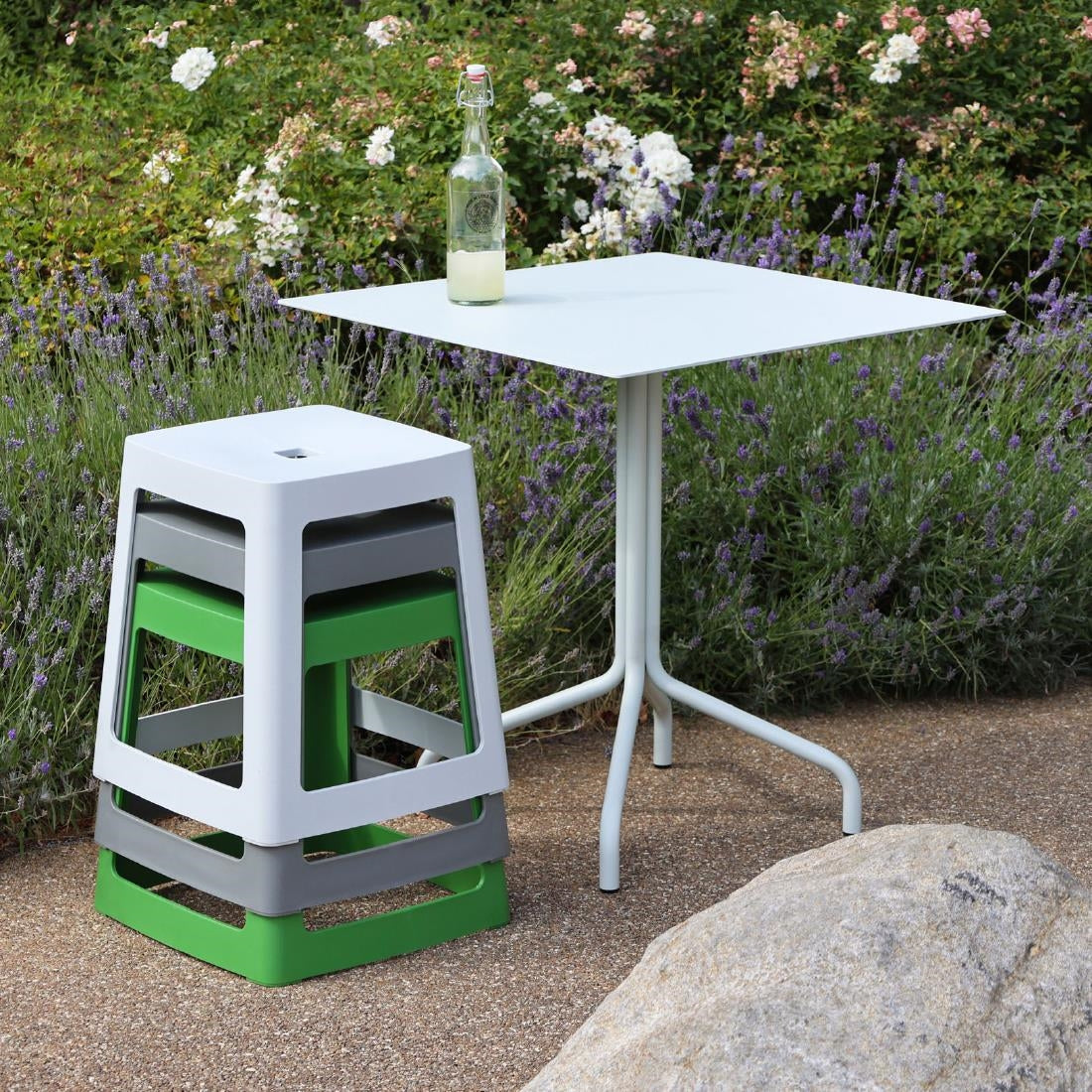 Origin Base Stool May Green 400x400x440mm (2 Pack)