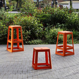 Origin Base Stool Signal Orange 400x400x440mm (2 Pack)
