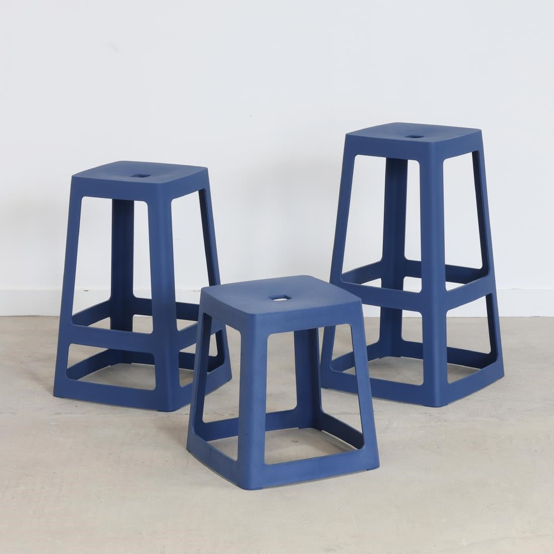 Origin Base Stool Violet Blue 400x400x440mm (2 Pack)