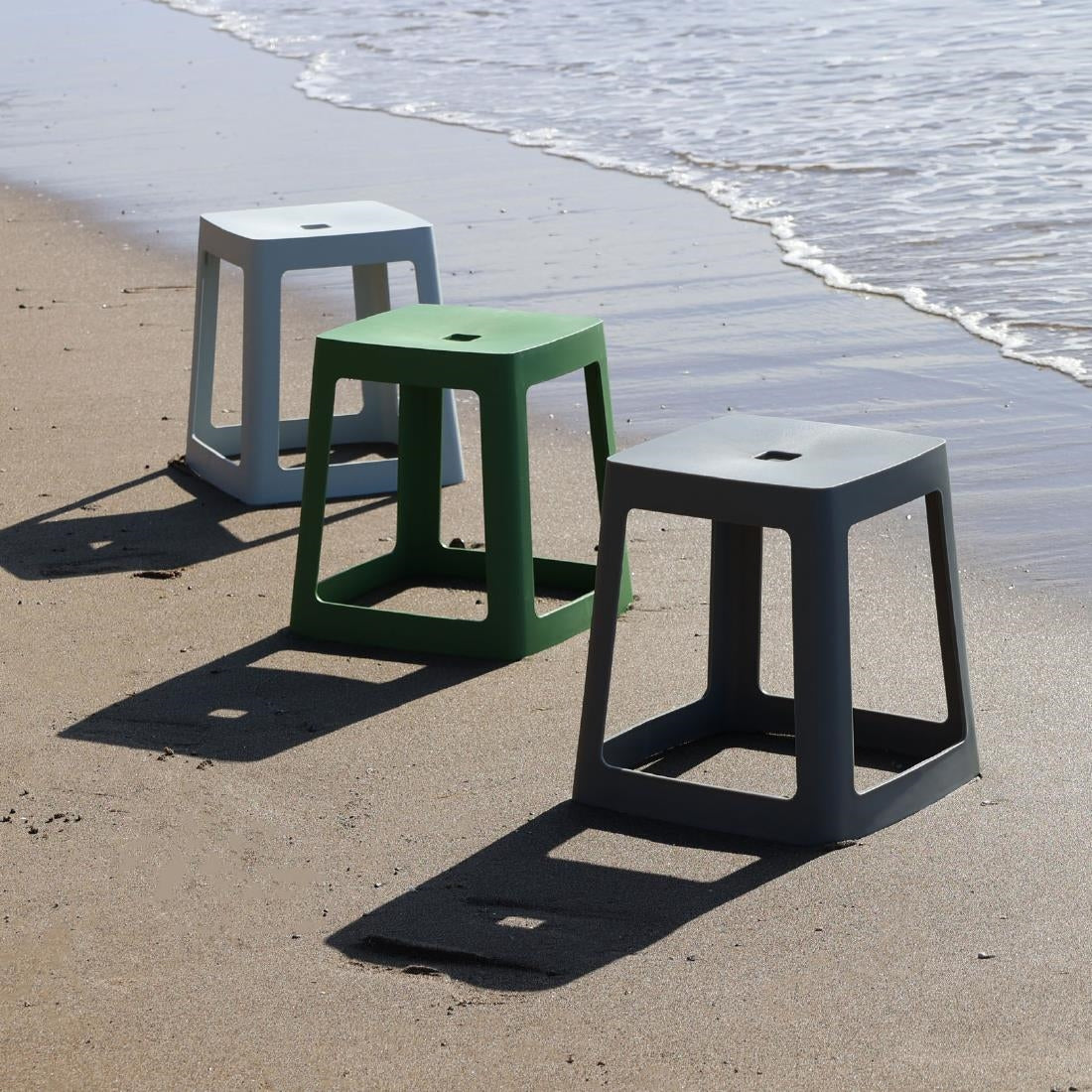 Origin Base Stool Light Grey 400x400x440mm (2 Pack)
