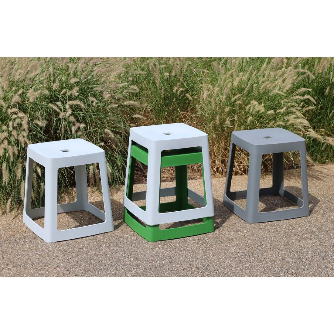 Origin Base Stool Light Grey 400x400x440mm (2 Pack)