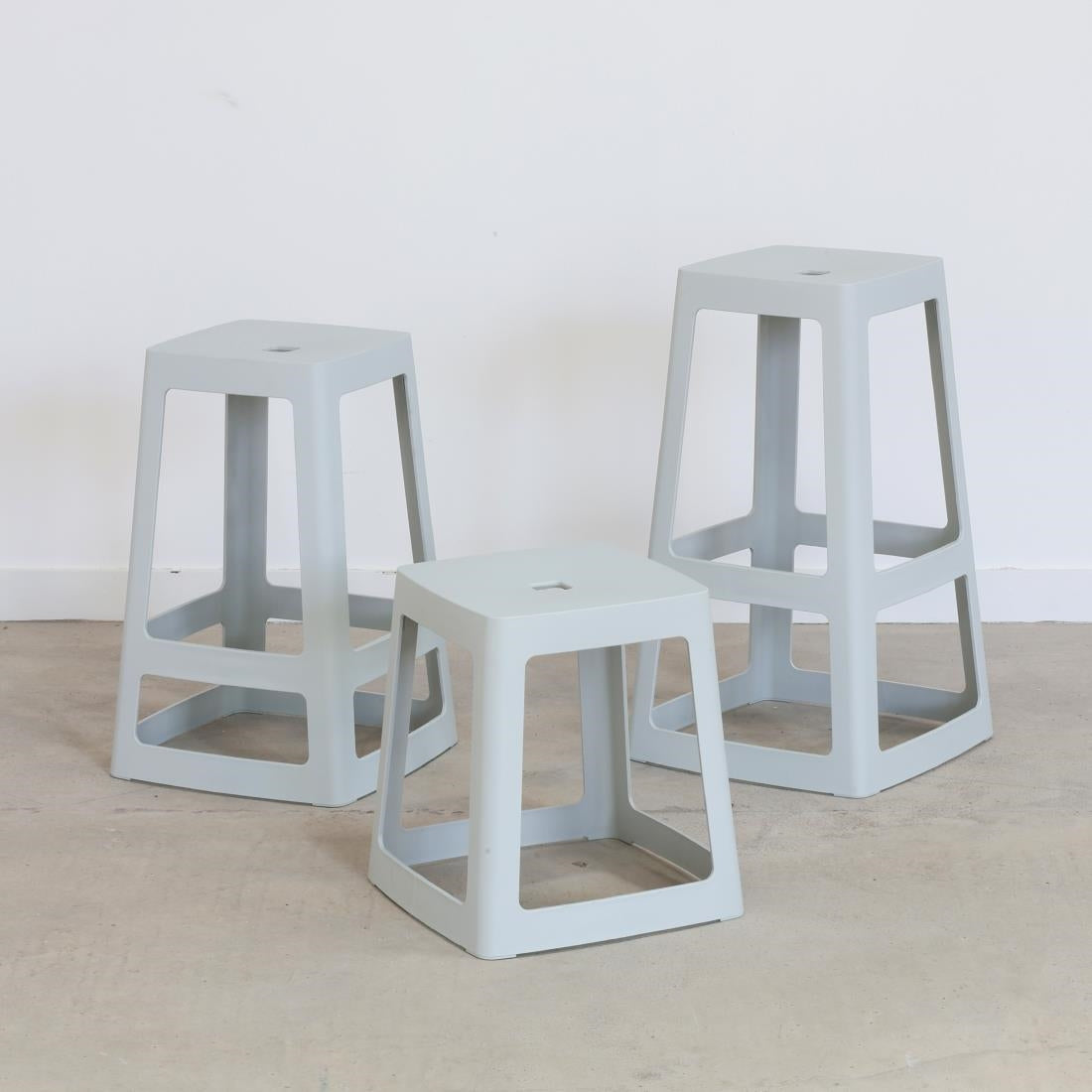 Origin Base Stool Light Grey 400x400x440mm (2 Pack)