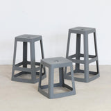 Origin Base Stool Mouse Grey 400x400x440mm (2 Pack)