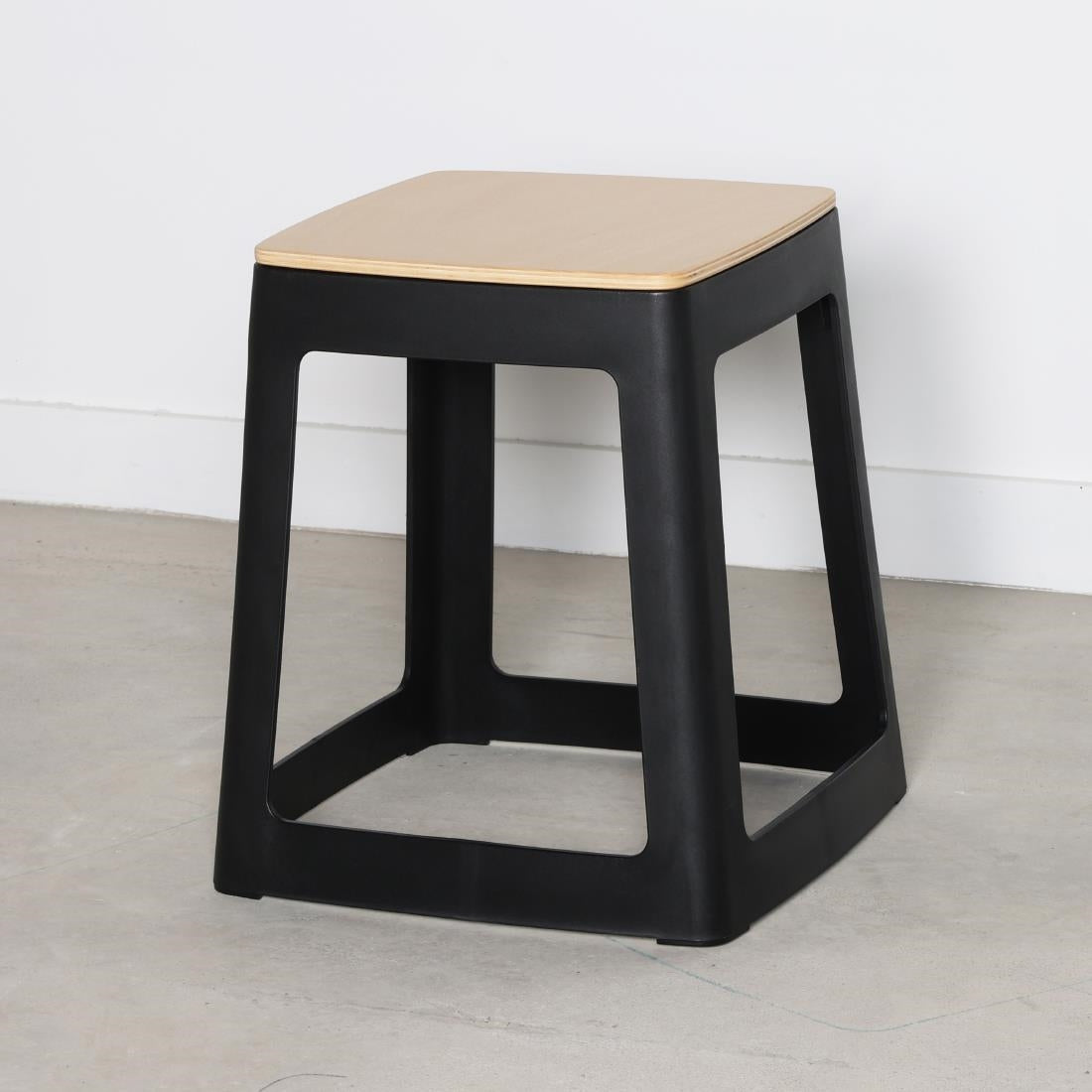 Origin Base Stool Traffic Black 400x400x440mm (2 Pack)