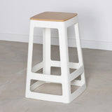 Origin Base Mid Stool Traffic White 430x430x650mm (2 Pack)