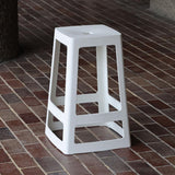 Origin Base Mid Stool Traffic White 430x430x650mm (2 Pack)