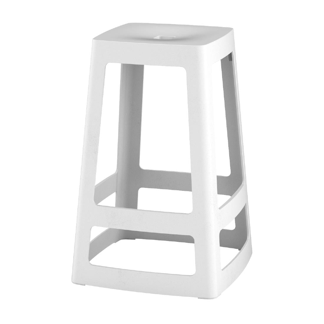 Origin Base Mid Stool Traffic White 430x430x650mm (2 Pack)