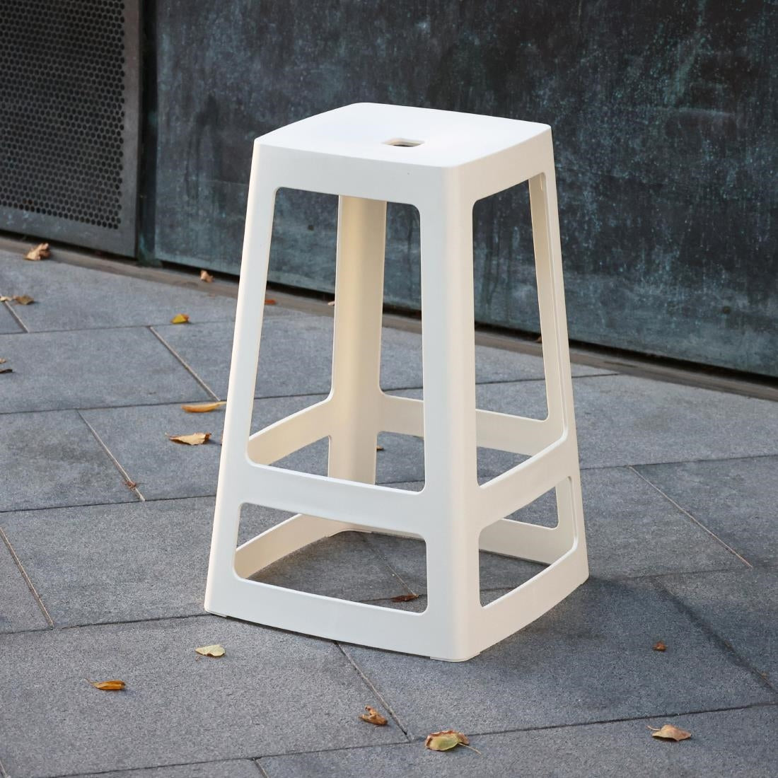 Origin Base Mid Stool Traffic White 430x430x650mm (2 Pack)
