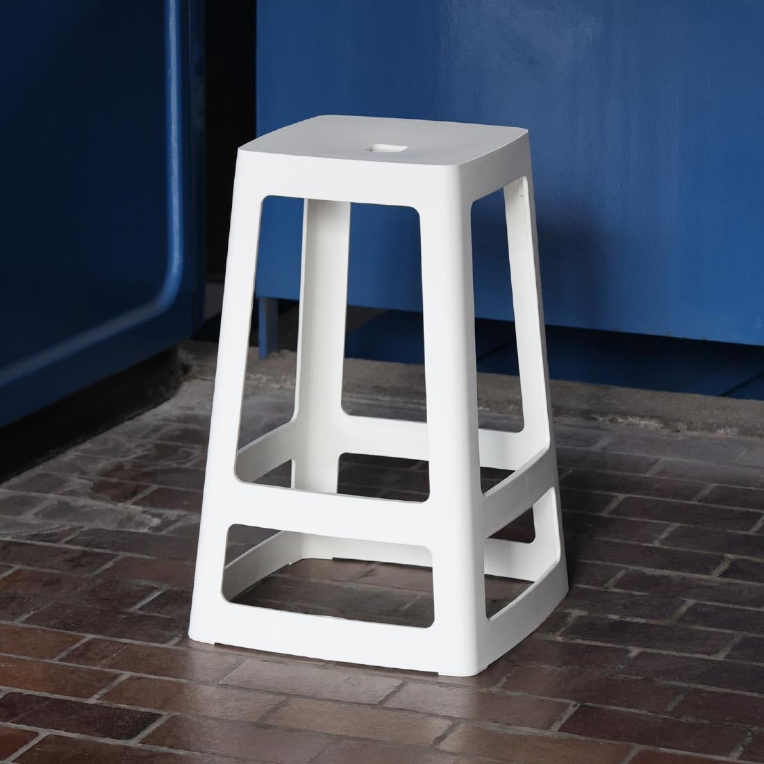 Origin Base Mid Stool Traffic White 430x430x650mm (2 Pack)